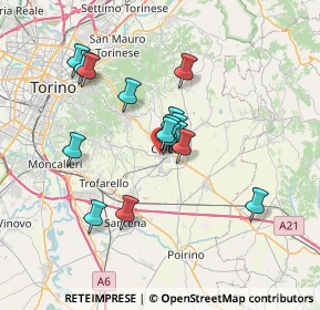 Mappa Via A. Gastaldi, 10023 Chieri TO, Italia (5.57438)