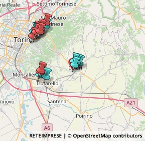 Mappa Via A. Gastaldi, 10023 Chieri TO, Italia (7.934)