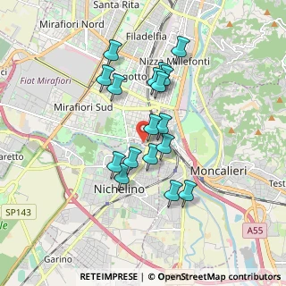 Mappa Via Mirafiori, 10024 Moncalieri TO, Italia (1.50118)