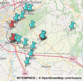 Mappa Via Battisti Cesare, 10023 Chieri TO, Italia (8.7385)