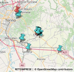 Mappa Via Battisti Cesare, 10023 Chieri TO, Italia (4.86667)