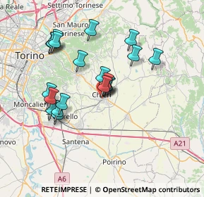 Mappa Via Cesare Battisti, 10023 Chieri TO, Italia (6.6075)