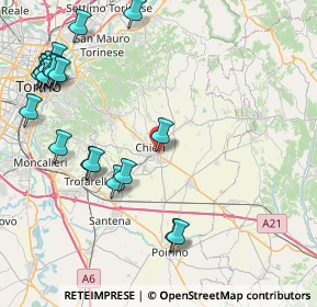 Mappa Via Bogino, 10023 Chieri TO, Italia (10.6775)