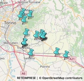 Mappa Via Bogino, 10023 Chieri TO, Italia (6.09176)