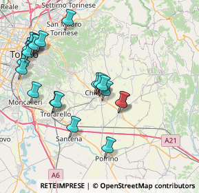 Mappa Via Bogino, 10023 Chieri TO, Italia (8.364)
