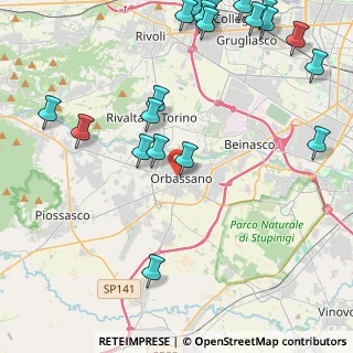 Mappa Viale Regina Margherita, 10043 Orbassano TO, Italia (5.8435)