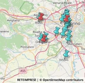 Mappa Viale Regina Margherita, 10043 Orbassano TO, Italia (8.0295)