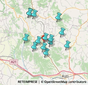 Mappa Via Piesenzana, 14025 Montechiaro d'Asti AT, Italia (5.79929)