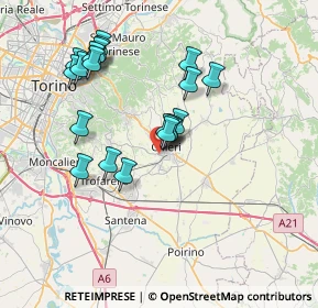 Mappa Via Degli Olmi, 10023 Chieri TO, Italia (6.874)