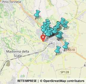 Mappa Via Degli Olmi, 10023 Chieri TO, Italia (1.2475)