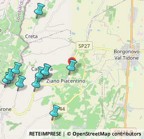 Mappa SP 27, 29010 Ziano Piacentino PC, Italia (2.55818)