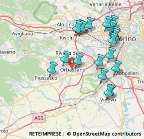 Mappa Viale Rimembranza, 10043 Orbassano TO, Italia (7.99368)