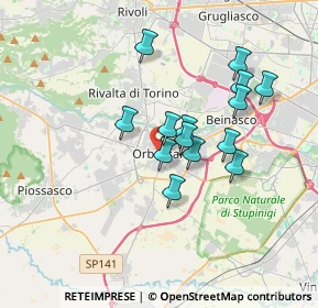 Mappa Viale Rimembranza, 10043 Orbassano TO, Italia (2.88286)