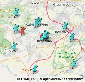 Mappa Viale Rimembranza, 10043 Orbassano TO, Italia (3.69714)