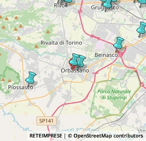 Mappa Viale Rimembranza, 10043 Orbassano TO, Italia (7.3475)