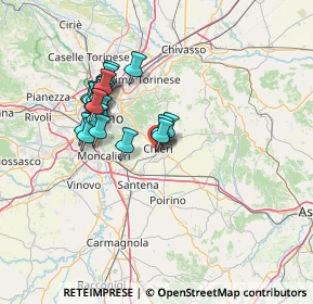 Mappa Via Lazzaretti, 10023 Chieri TO, Italia (12.149)