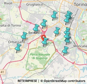 Mappa Giovannixxlll, 10092 Borgaretto TO, Italia (3.83857)