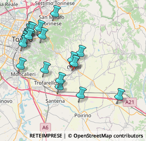 Mappa Viale Armando Diaz, 10023 Chieri TO, Italia (8.896)