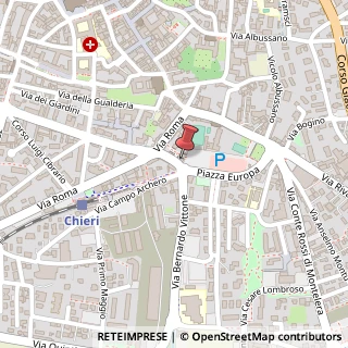 Mappa Piazza Europa, 23, 10023 Chieri, Torino (Piemonte)