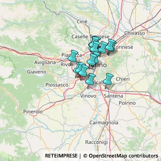 Mappa 10043 Borgaretto TO, Italia (9.07533)