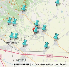 Mappa Strada del Verde, 10023 Chieri TO, Italia (4.31667)