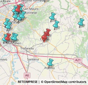 Mappa Via Filippo Turati, 10023 Chieri TO, Italia (11.1405)