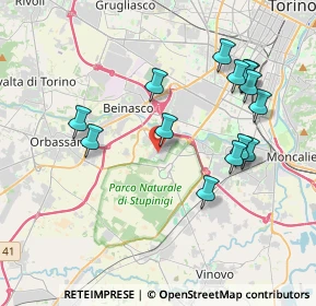 Mappa Strada Orbassano, 10092 Borgaretto TO, Italia (3.96571)