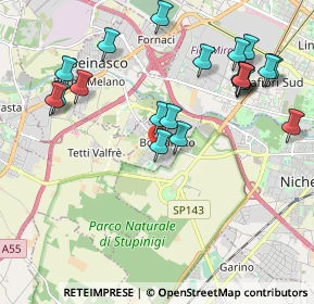 Mappa Strada Orbassano, 10092 Borgaretto TO, Italia (2.2305)