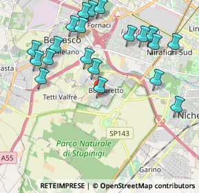 Mappa Strada Orbassano, 10092 Borgaretto TO, Italia (2.362)