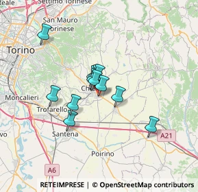 Mappa Via Giuseppe Giacosa, 10023 Chieri TO, Italia (4.60833)