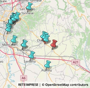 Mappa Via Giuseppe Giacosa, 10023 Chieri TO, Italia (9.3465)