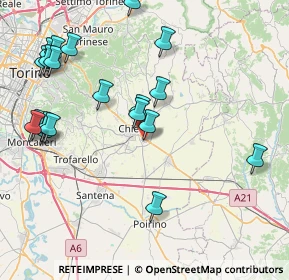 Mappa Via Giuseppe Giacosa, 10023 Chieri TO, Italia (9.534)