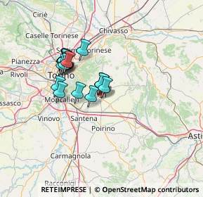Mappa Via Giuseppe Giacosa, 10023 Chieri TO, Italia (11.058)