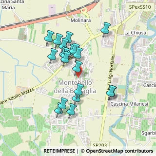 Mappa Via Roma, 27054 Montebello della Battaglia PV, Italia (0.414)