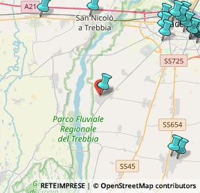 Mappa Via S. Quintino, 29020 Gossolengo PC, Italia (7.27438)