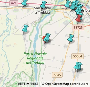 Mappa Via S. Quintino, 29020 Gossolengo PC, Italia (6.0715)