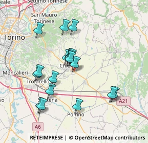 Mappa Ss 10 Km 18+000, 10023 Chieri TO, Italia (6.38579)