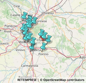 Mappa Ss 10 Km 18+000, 10023 Chieri TO, Italia (12.04389)