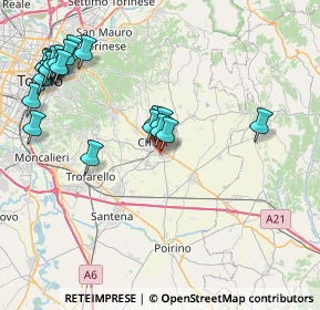 Mappa Via Augusto Monti, 10023 Chieri TO, Italia (9.474)