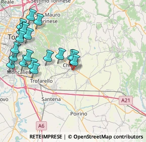 Mappa Via Augusto Monti, 10023 Chieri TO, Italia (9.746)