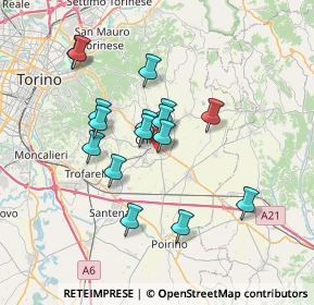 Mappa Via Augusto Monti, 10023 Chieri TO, Italia (6.07313)