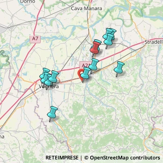 Mappa Via Don Orione, 27054 Montebello della Battaglia PV, Italia (7.01923)