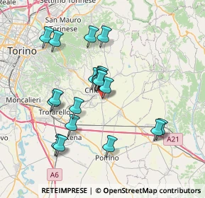 Mappa Via Polesine, 10023 Chieri TO, Italia (6.518)