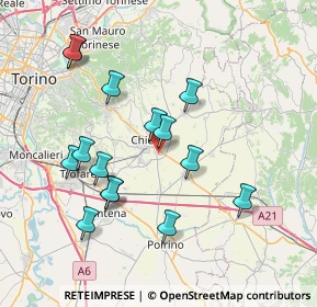 Mappa Via Polesine, 10023 Chieri TO, Italia (7.46333)