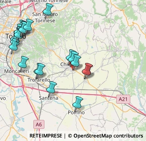 Mappa Via Polesine, 10023 Chieri TO, Italia (9.3095)