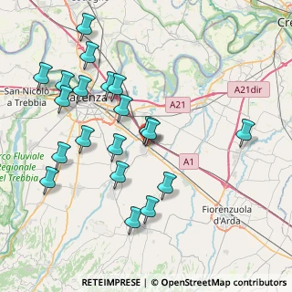 Mappa Via Volontari del Sangue, 29010 Pontenure PC, Italia (8.608)
