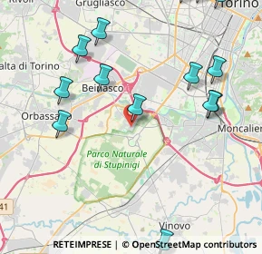 Mappa Via C. Battisti, 10092 Beinasco TO, Italia (5.64063)
