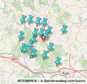 Mappa SS 458 di Casalborgone, 14025 Montechiaro D'asti AT (6.16368)