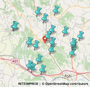 Mappa SS 458 di Casalborgone, 14025 Montechiaro D'asti AT (8.0775)