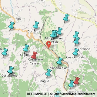 Mappa SS 458 di Casalborgone, 14025 Montechiaro D'asti AT (2.686)